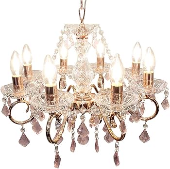 Amazon.co.jp : ムーラ シャンデリア 照明器具 8灯 クリスタル